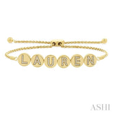 1/4 Ctw 'LAUREN' Disc Single Cut Diamond Lariat Bracelet in 10K Yellow Gold